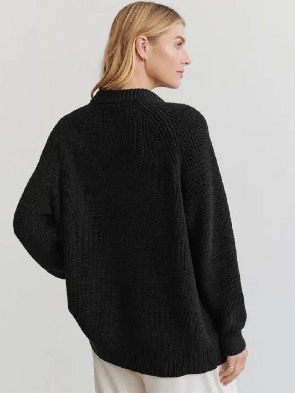 Jenni Kayne Oversized Cotton Fisherman Sweater - XXS - Picture 9 of 10